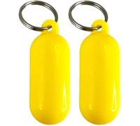 2 Pcs Yellow Floating Keychain Pills-Shape Float Key Rings for Boat Sailings Kayak Surfing Water Sports Floating Key Chain Sports Fan Key Chains Car Keychains Car Accessories, Sports Fan Key Chains