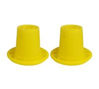 2 Pcs Yellow Plastic Chicken Feeder for Chickens and Geese Outdoors | Strong Toughness, Drop Resistant Build, Keeps Feed Cleaner, Safe for Long Use Outdoors