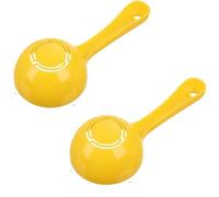 2 Pcs Yellow Rice Paddle Scoop Mold for Rice Ball Making, Non-Stick Sushi Mold Rice Ball Scooper Rice Spatula Sushi Making Kitchen Gadge for Home Kitchen Restaurant