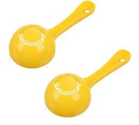 2 Pcs Yellow Rice Paddle Scoop Mold for Rice Ball Making, Non-Stick Sushi Mold Rice Ball Scooper Rice Spatula Sushi Making Kitchen Gadge for Home Kitchen Restaurant