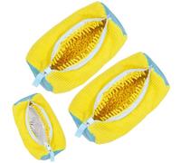2 Pcs Yellow Shoe Washing Bag for Sneakers, Trainers & Football Boots Clean,Reusable Laundry Cleaning Shoe Protector,Mesh Shoes Bag for Washing Machine and Dryer