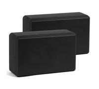 2 Pcs Yoga Blocks - 23x15cm Non-Slip Foam Bricks for Pilates Fitness & Yoga Practice High Density Lightweight Gym Blocks for Pilate Training Stretching Flexibility Meditation Home Exercise (Black)