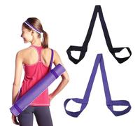 2 Pcs Yoga Mat Carrying Mat Strap Strap Sling Mat Carrying Strap Sling Yoga Stretch Strap Yoga Mat Elastic Strap Fitness Stretching Strap Belt Pack Up Easily Different Mat (2, Black purple)