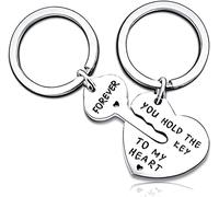 2 pcs You Hold The Key To My Heart forever Keychain Keyring Couple Lover Gift,Car Keychain Accessories for Women Men Durable processing
