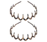 2 Pcs Zig Zag Headband,Zigzag Headband,Women's Adjustable Tooth Headbands,Fashionable Ladies Teeth Headbands,Non-Slip Hair Accessories,Suit Fashion Girl Hairband(Leopard Print)