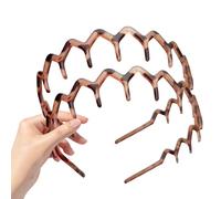 2 Pcs Zig Zag Headband,Zigzag Headband,Women's Adjustable Tooth Headbands,Fashionable Ladies Teeth Headbands,Non-Slip Hair Accessories,Suit Fashion Girl Hairband(Little leopard pattern)