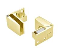 2 Pcs Zinc Alloy Glass Door Hinge Self-Closing Side Mounted Frameless Clamp Furniture Accessories No Drilling Cabinet for Door(Gold)