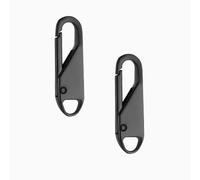 2 Pcs Zipper Pulls - Universal Zipper Tab Pullers & Repair Kit for Luggage, Handbags, Jacket & DIY Crafts (Black, 37x10x3.7mm)