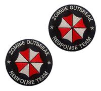 2 PCS Zombie Outbreak Response Team Funny Tactical Patch Hook and Loop Applique Badge Embroidered Emblem Patches for Armband,Pouch,Clothes,Backpack,Hat,Bag,Uniforms,Jacket,Jeans,Vest