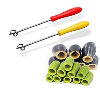 2 pcs Zucchini Squash Cucumber Corer Vegetable Corers Drill Stainless Steel Core Remover Coring Tool Kitchen Stuffed Vegetables Veggies Seed Remover Tools Remove Seeds Eggplant 10" Long Gadgets