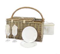 2 Person"Country Deluxe" Picnic Basket Set with Accessories and Chiller Bag - Gift Ideas for Christmas, Mum, Valentines, Mothers Day, Birthday, Wedding, Anniversary, Corporate, Dad, Fathers Day