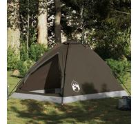 vidaXL - 2-Person Dome Camping Tent - Brown, Waterproof, Lightweight with Air Vent, Easy Assembly, Extra Storage - 198x145x105 cm