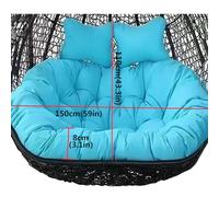 2 Person Outdoor Egg Chair Swing with Hanging Cush Replacement - Double Basket Hammock