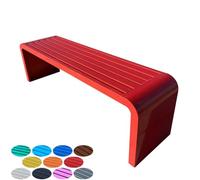 2-Person Outdoor Garden Bench Metal Park Bench for Garden Porch & Patio 47.2"x15.7"x17.7"Red 2-Seater Seating for Parks & Backyards