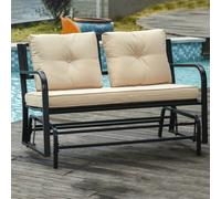 2-Person Outdoor Loveseat Glider Bench Rocking Chair for Patio