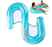 2 Person Pool Float - Foldable Inflatable Water Lounge Raft - Seat Floating Bed - Summer Beach Lake River Sunbathing Vacation Relaxation | for Couples Family Adults Outdoor Fun