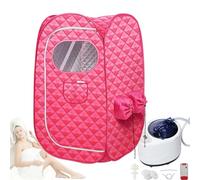 2 Person Sauna Tent with Steamer, Indoor Sauna Box, Portable Sauna Steam Tent Full Size Home Sauna Steam Room with Remote Control for Therapy Detox Slimming Spa