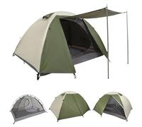 2 Person Waterproof Camping Tent - Lightweight Double-Layer Design with Awning Door, Fast Setup, Anti-Mosquito Mesh, for Hiking, Fishing, Outdoors (Classic 3-Season Edition)