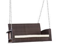 2-Person Wicker Hanging Loveseat