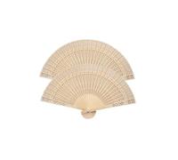 2 Personalized Decorative Folding Hand Fans, Sandalwood Hand Held Fans Folding, Foldable Chinese Fan, Wooden Hand Folding Fan, Perfect for Outdoor Weddings, Parties or Any Outdoor Events