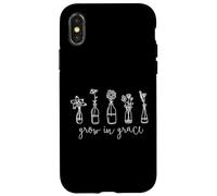 2 Peter 3:18 Grow In Grace Flowers Case for iPhone X/XS