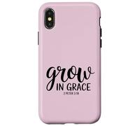 2 Peter 3:18 Grow In Grace Positive Christian Bible Verse Case for iPhone X/XS