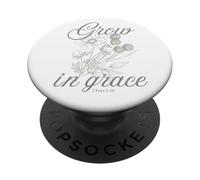 2 Peter 3:18 Grow In Grace Vintage Flowers PopSockets Adhesive PopGrip