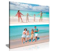 2 Photo Collage Square Personalised Canvas Print - Custom Photo Collage Wall Art - Multiple Sizes via “Customise Now” - Custom Printed Gift for Home & Occasions