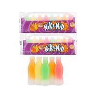 2 pick Of Nik.L.Nip Mini Drinks wax Candy 8 Bottles 79G ARTIFICIALLY FLAVORED Cherry Orange Lemon Lemon Lime