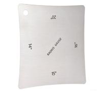 2 Pics Guitar Fretboard Radius Gauges Set with 7.25"-12" and 14"-20" Stainless Steel Measuring Tools for Luthier, Fingerboard & Br