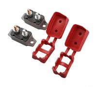 2-Piece 12V-24V DC Automatic Reset Circuit Breaker with Protective Cover for Battery Chargers, Automotive, Marine, RV & Off-Road Vehicles - ABS for Pla(50A)