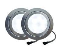 2-Piece 12V DC 1.5W Undercabinet Cooker Hood Light 60mm Hole Range Hood Bulb Light Smoke Vent Light Replace 20W(With SM connector,Warm White 3000K)