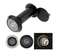 2 Piece 14mm Solid Brass 180 Degree Door Viewer for 1.33 to .3 inch Thickness High Definition Security Peek Peep Holes for Home Doors and Offices(Color-Black)