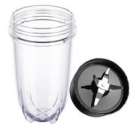 2-piece 16oz Cup and Cross Blade, Blender Replacement Parts Compatible with Magic Bullet 250w Blenders (Model MB1001 Series)