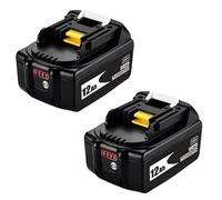 2 Piece 18V 12.0Ah Lithium Ion Battery Compatible With Makita DDF487 DTW700 DGA404 DTD173 DHP487 Power Tool Battery Replacement