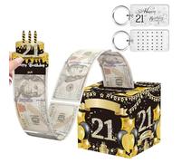 2-Piece 21st Birthday Gifts for Men, 21st Birthday Gifts, Unique Set with Keychain and Money Box, Memorable Keepsake for Celebrations, Perfect for Adults and Young Adults