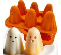 2 - Piece 3D Ghost Silicone Molds, Ideal for Chocolate, Candy, Baking, Cake, Pudding, Fondant, Muffin, Soap, Candle and Ice Cubes, Halloween - Themed