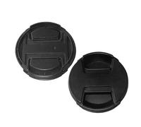 2 Piece 49mm Lens Cap Cover, Perfect Fit Thread Design, Anti-Scratch ABS Rubber for DSLR Cameras, Non-Slip Lens Protector