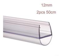 2 piece 50cm shower door seal replacement strip with water deflector 68101215mm rubber gasket designed for water barrier and easy customization (12mm)