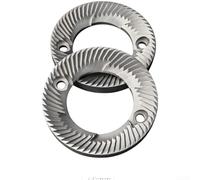 2 Piece 60mm Coffee Grinder Replacement Burrs Stainless Steel Precision Milling Discs for Espresso Makers Long Lasting Wear Resistant Parts Uniform Grounds Simple Fit Standard Grinders 6cm