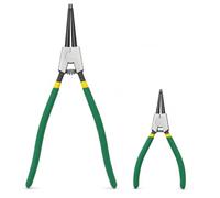 2-Piece 7-Inch & 13-Inch External Straight Snap Ring Pliers Set, Long Reach Circlip Pliers/Retaining Ring Pliers for Shaft Rings, Automotive, Machinery & Workshop Repair