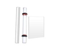 2-Piece Acrylic Clay Rollers Set with Board, Polymer Clay Tools Kit, Transparent Hollow Polymer Clays Rolling Pin Tools for Crafting, Sculpting and DIY Clays Art Projects