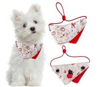 2-Piece Adjustable Cat Bandana Collar Triangle Scarf - Cotton Printing Bib for Small Dogs and Kittens, Pet Accessories and Clothes, Ideal Gift for Pet Lovers (Small)