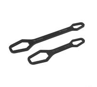 2-Piece Adjustable Wrench Set, Double Ended Spanner for 8 mm to 22 mm Nuts, Forged Steel Construction for Automotive, Motorcycle & Mechanical Re