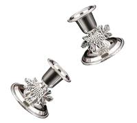 2 Piece Alloy Holders with Berries Accent European Taper Candlestick Stand for Wedding Table Centerpieces Display Decorative Candlestick