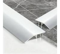 2-Piece Aluminum Floor Transition Strip Door Threshold Bar, Bridge for Doorways Between Tile and Laminate Planks, Bridge The Height Between 6-12mm (0.9m × 4.3cm) (Silver)