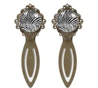 2 Piece Animals Leopard Zebra Black White Pattern Bookmark, Vintage Style Book Markers for Book Lovers Writers Readers Teachers, Birthday Gifts for Women Men Teens
