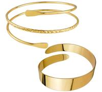 2 Piece Arm Rings, Geometric Metal Arm Rings, Twisted Arm Rings, Open Adjustment Arm Rings, Sleeve Fixing Rings, Cuff Bracelet Set