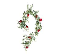 2 Piece Artificial Peony Tea Flower Money Leaf Wedding Home Decoration 72.8 inch Artificial Flower Rattan (Red-B)