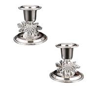 2 Piece Artistic European Alloy Holders Romantics Taper Candlestick Stand Gifting for Housewarmings Christmas Parties Dinner Party Holders